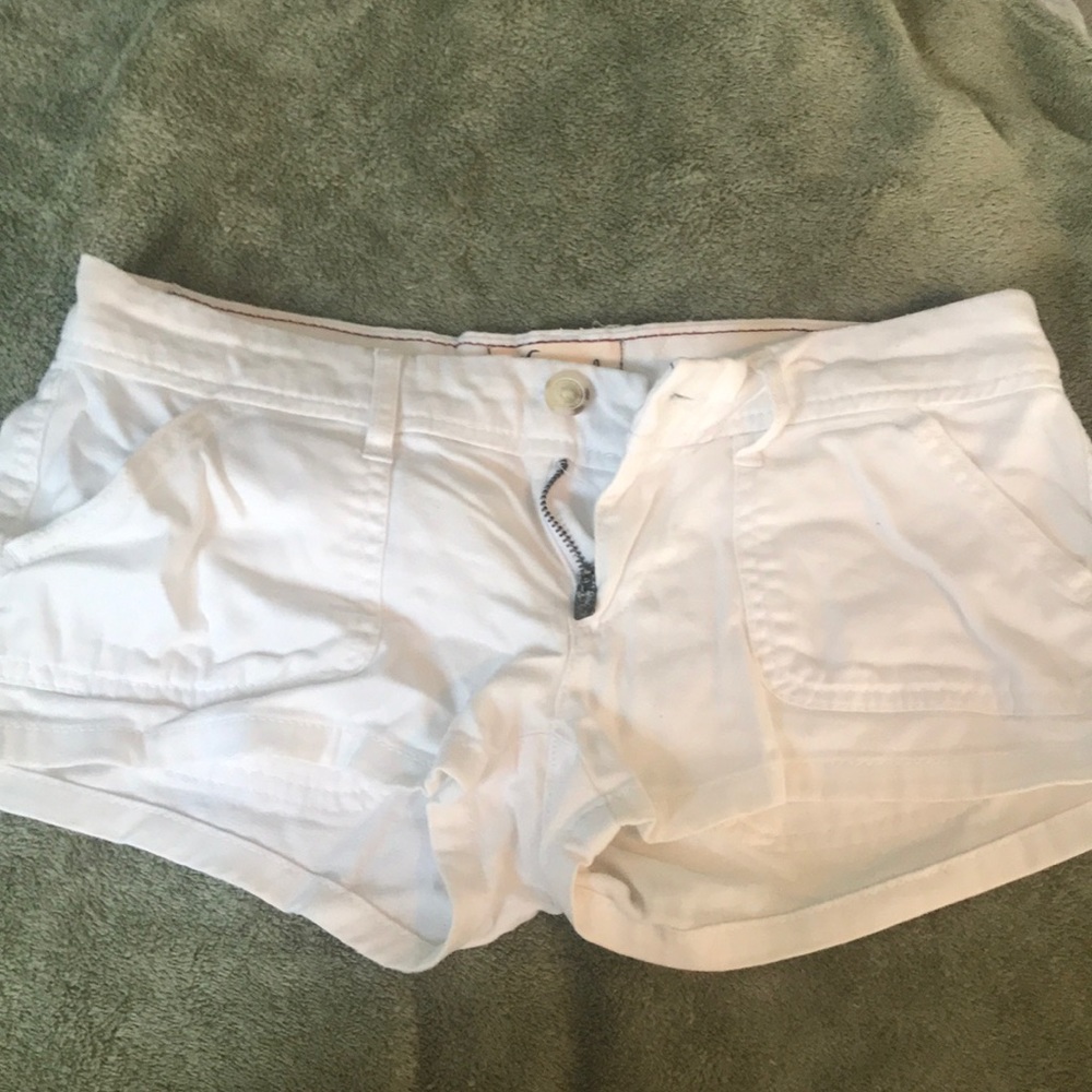 Hollister stretch white shorts